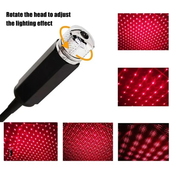 Mini LED Car Roof Star Night Light Projector Atmosphere Galaxy Lamp USB Decorative Adjustable for Auto Roof Room Ceiling Decor - 图片 4