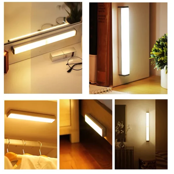 Motion Sensor Light Wireless LED Night Light Type C Rechargeable Light Cabinet Wardrobe Lamp Staircase Backlight For Kitchen LED - 图片 4