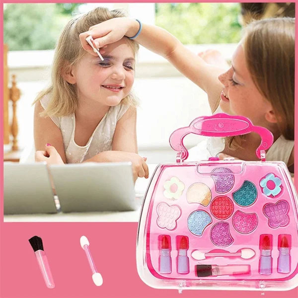 Princess Make Up Box Play House Toy Girls, Eye Shadow Makeup Cosmetics Handbag, Birthday Christmas Gift for Kids Party Cosplay - 图片 2