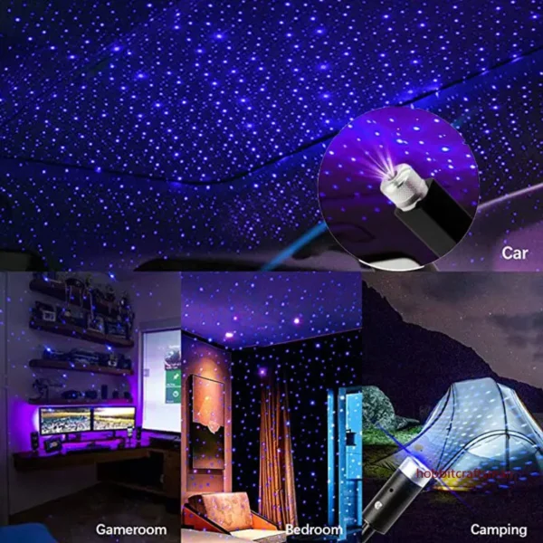 Mini LED Car Roof Star Night Light Projector Atmosphere Galaxy Lamp USB Decorative Adjustable for Auto Roof Room Ceiling Decor - 图片 6