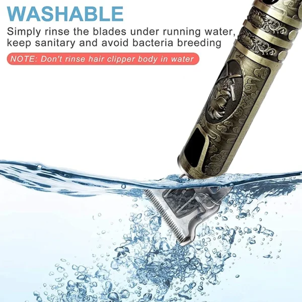 T9 LCD Electric Hairdresser Oil Shaving Head Electric Pusher Carving Electric Pusher Clipper Hair Precision Trimmer for Men Care - 图片 5