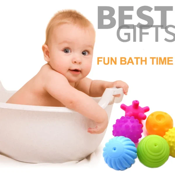 6PCS Textured Balls for Baby Sensory Play 6-12 Months, Activity Multi Soft Ball, Montessori Shower Toys for Toddlers 1-3 Years - 图片 6