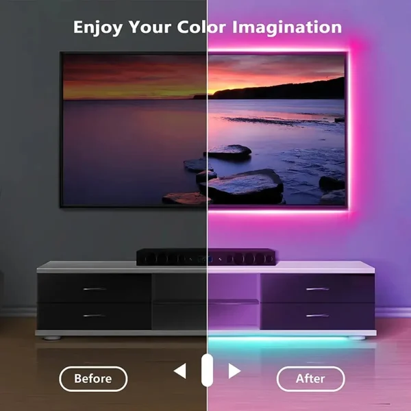 Tape Bluetooth USB LED Strip Light 5050 SMD 5V USB RGB Lights Flexible LED Lamp Tape Ribbon RGB Self-adhesive TV Desktop Diode - 图片 2