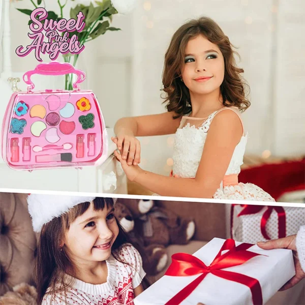 Princess Make Up Box Play House Toy Girls, Eye Shadow Makeup Cosmetics Handbag, Birthday Christmas Gift for Kids Party Cosplay - 图片 5